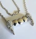  VAMPIRE CRYSTAL TOOTH Pendant Necklace Halloween, Gothic 2805